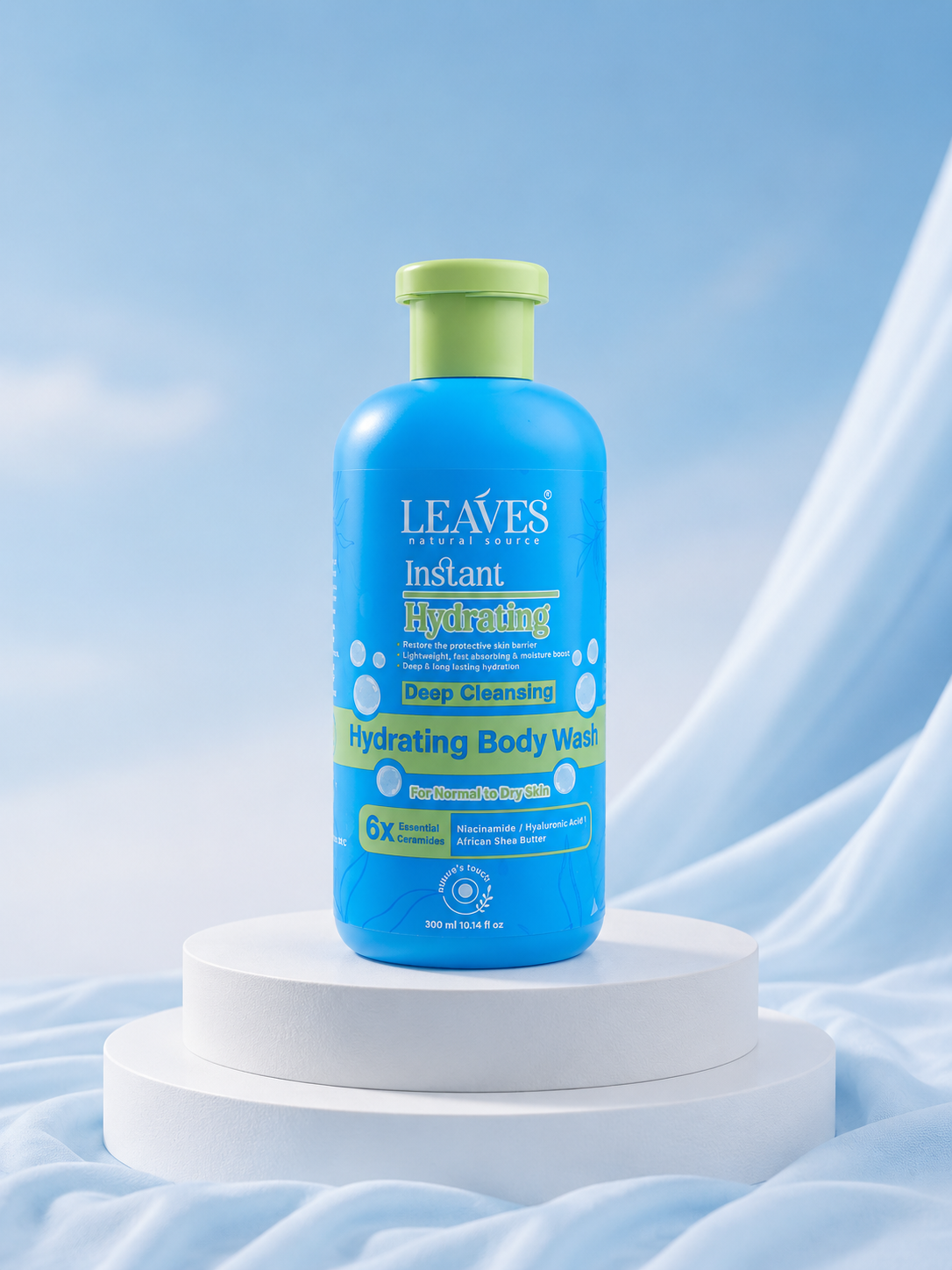 Leaves Hydrating Body Wash – Deep Cleansing with Instant Hydration up to 72 Hours