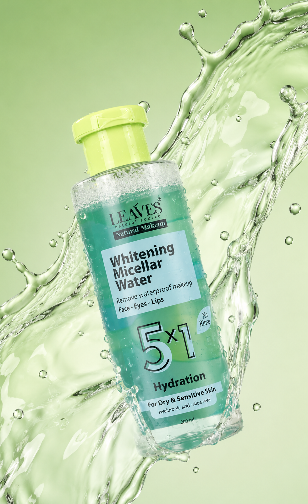 Levis Micellar Water 5 in 1 Makeup Remover &amp; Skin Lightener (For Dry &amp; Sensitive Skin)