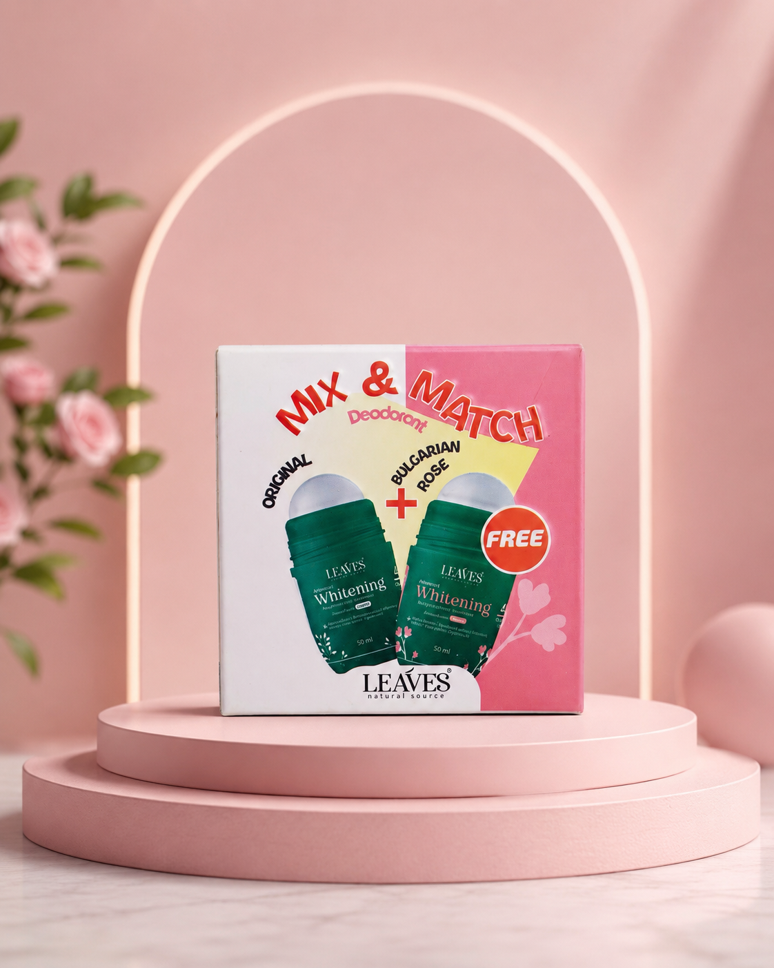 Leaves | Deodrant Box | Original &amp; Bulgarin Rose