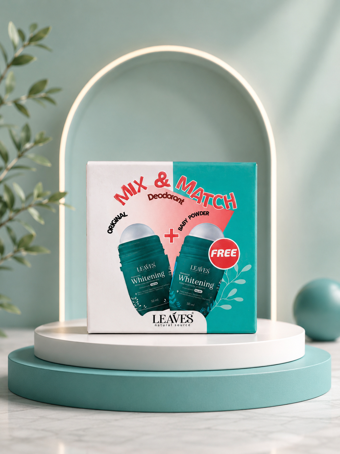 Leaves | Deodorant Box | Original &amp; Baby Powder