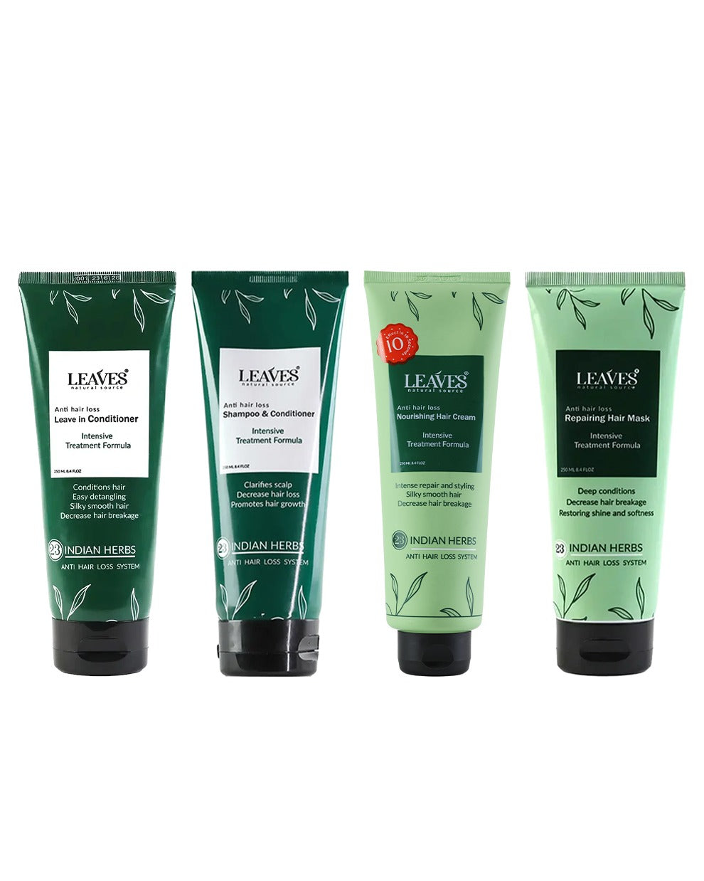 روتين علاج الجفاف والهيشان المكثف (شامبو + هير ماسك + هير كريم + ليف إن)